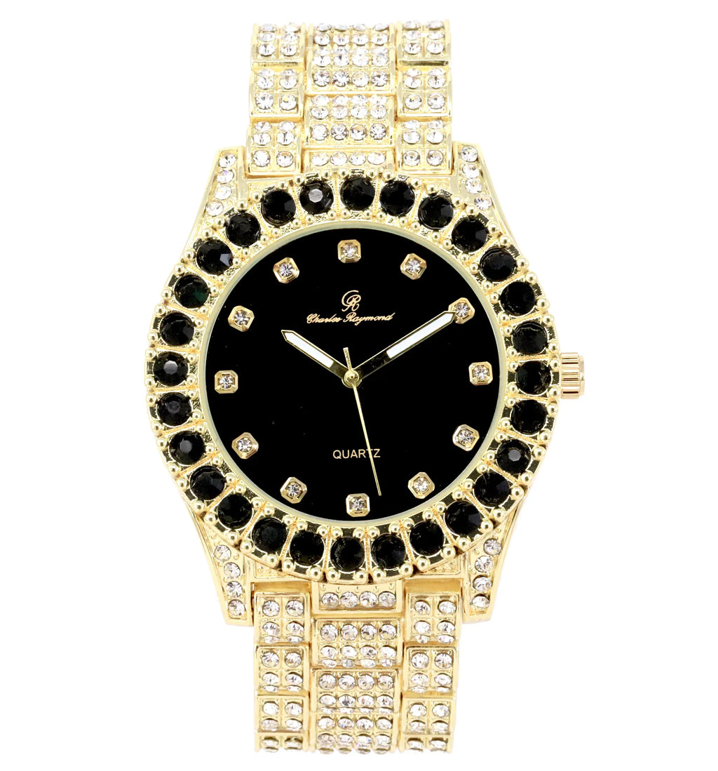 Necklace Band Watch Trim Rolly Blast! Zig Sets(ST10327DX Sets Hop Necklace ZZ Out Black Out on Ice Bling'ed with Zag Charles Matching Looks Bling'ed Gold and Raymond - Hip Ice - on with