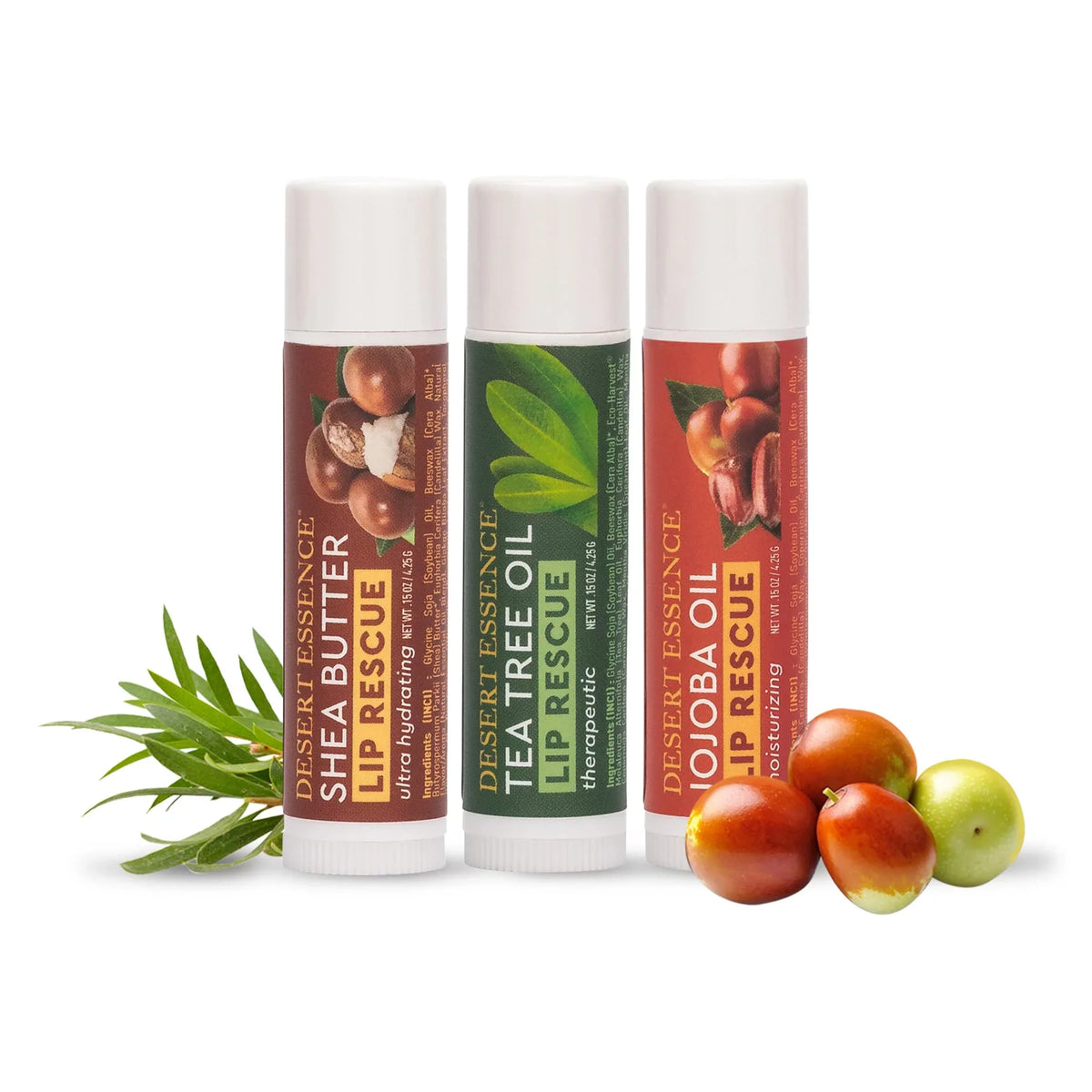 '- Pack of Moisturizer Desert 0.15 Balm - Oz Shea Essence Ultra Extract- Lip - Soothes E Peppermint 24, Beeswax Soft Rescue - Dry Vitamin w/ Biloba Oil Stick, Hydrating Or Cracked Ginkgo Lips Butter -