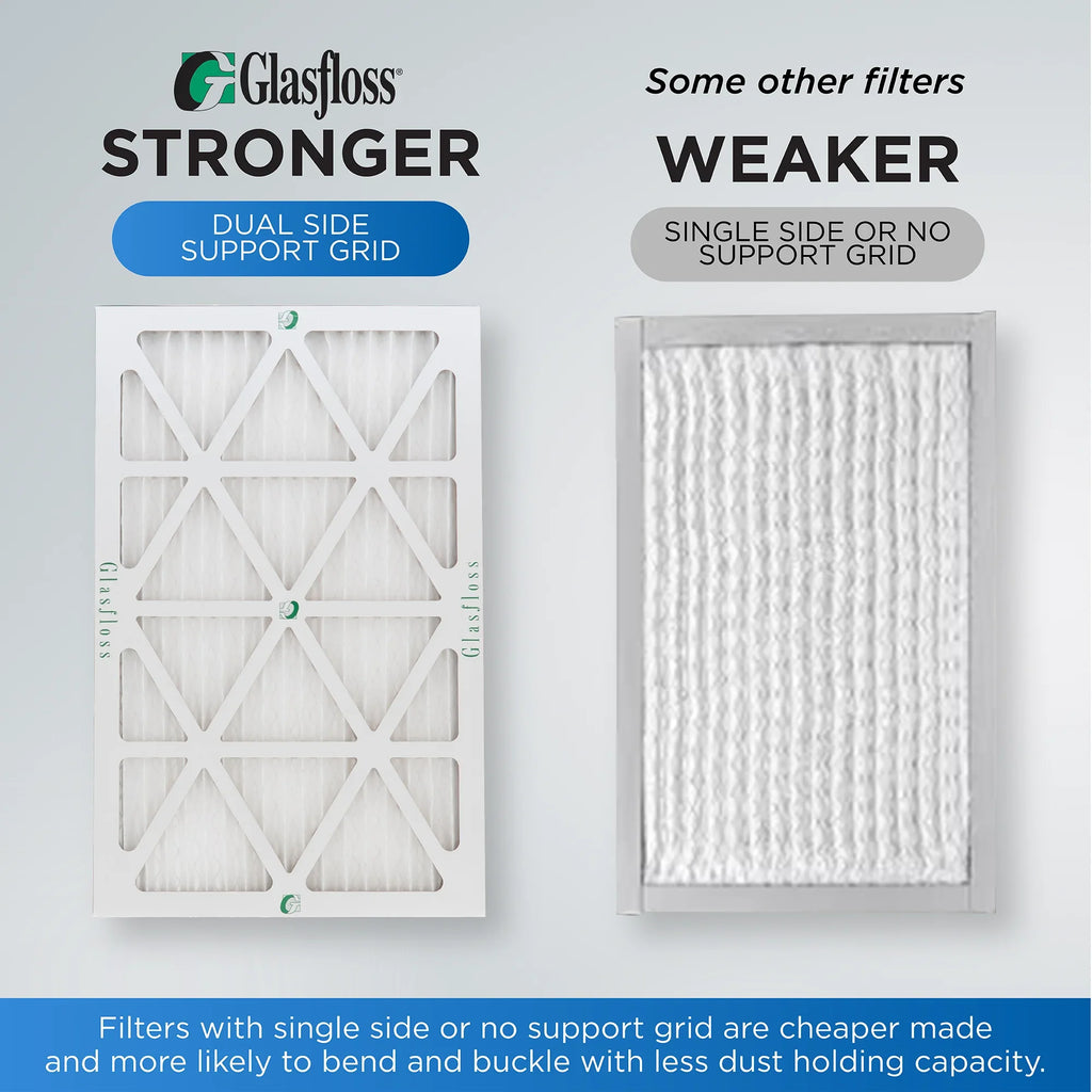 Pleated of 11-1/2 x 12 MERV Size: 11-1/2 Actual Air Filters Glasfloss. 12x12x1 Pack 7/8 x by 10