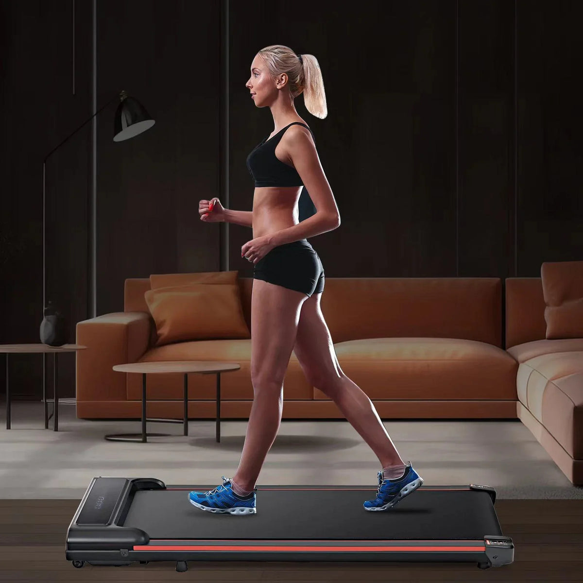 Pad Desk Display, for Walking Control, Remote 2.5HP Jogging, Portable Speed Walking Pad, for Home w/0.6-3.8MPH Treadmill Small, Under Treadmill Walking Motor Quiet LED