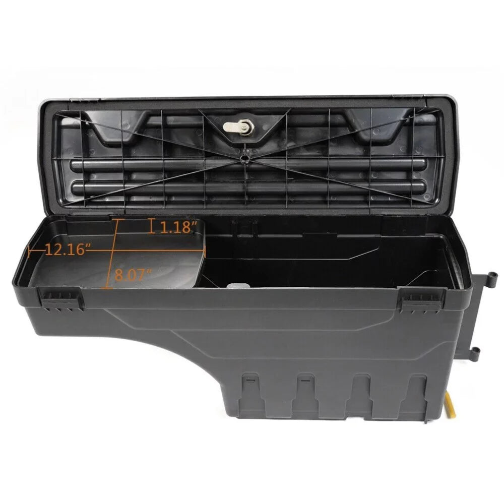 SIDE BOX Teledu STORAGE 3500 FOR TRUCK 1500 2500 DODGE RAM 2002-2018 BED FIT TOOLBOX