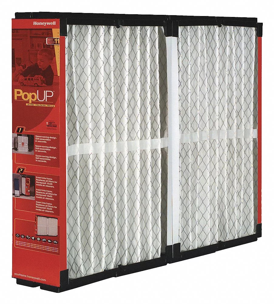 Filter,MERV Air Cleaner 11,20x20x5" POPUP2020 Honeywell Furn