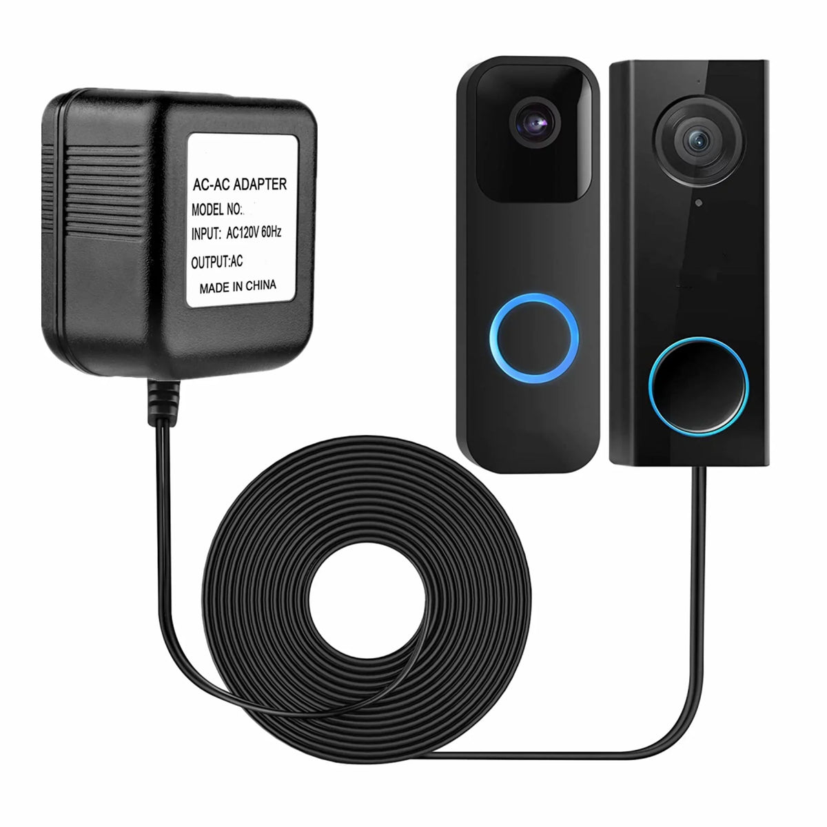 FITE Video for Video Replacement zmodo Compatible Greet Wi-Fi 24V & ON Power 26ft Adapter AC Smart Doorbell Doorbell