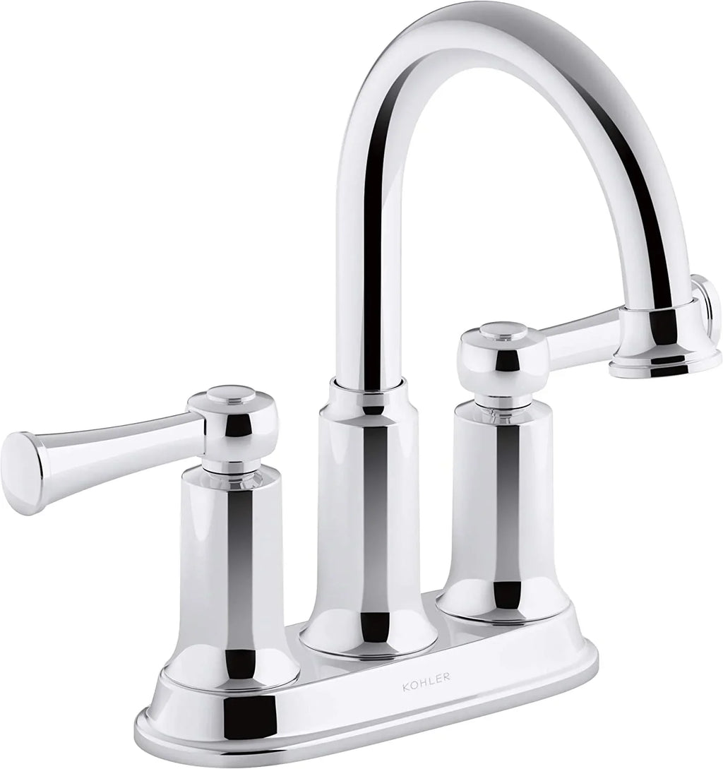 Kohler Sink Aderlee Center-Set Bathroom Polished 1.2GPM Chrome Faucet,