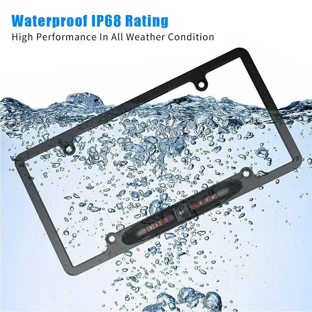 Camera Backup Vision Car Night - License View Plate Frame Rear