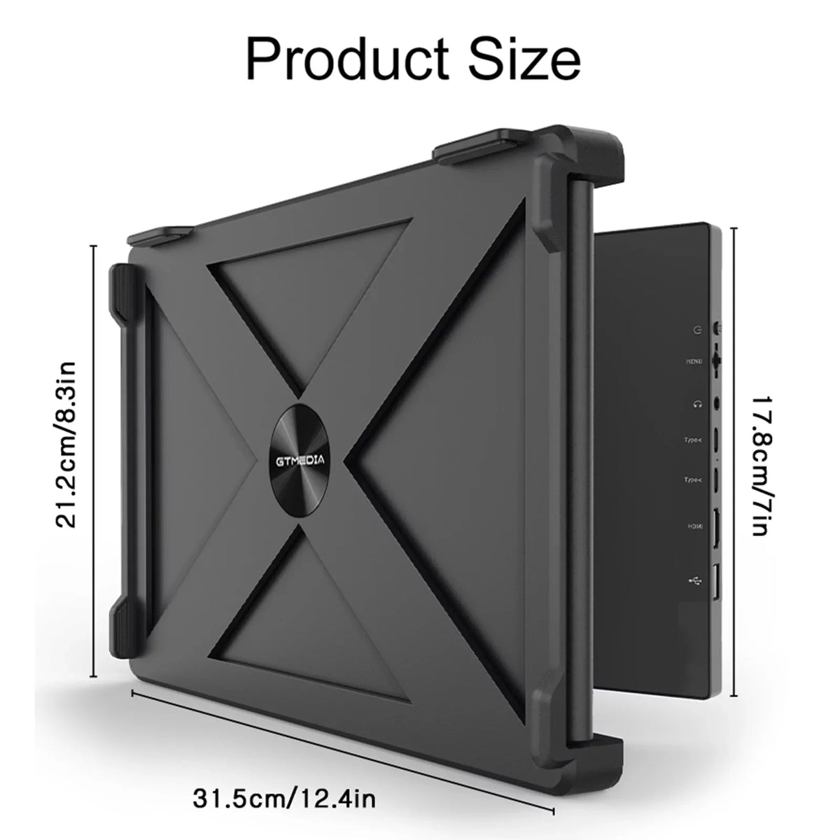 GTMEDIA 11.6-inch Screen Monitor for Display Monitor Dual Full X Portable IPS Mate Laptop, GTMEDIA 1080P HD