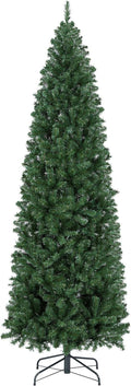 Kingswood Decoration Includes Foldable 7.5Ft Tree Stand Christmas Holiday Tree, Fir Slim Pencil Green Tree Artificial