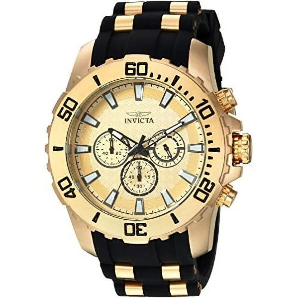 Diving Pro Silicone 22558 Chronograph Japanese Gold Diver Watch Men's Invicta