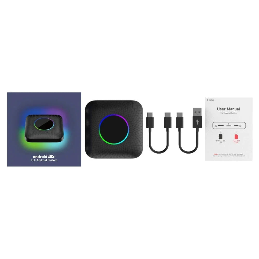 CarPlay & Netflix 13 Led Android Wireless QCM6225 Auto Apple For Accessories Smart Ai Car Tv Youtube Android Carlinkit Box Box