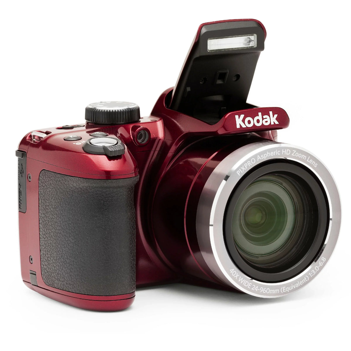 Digital AZ401 HD720p video PIXPRO (Red) KODAK Camera - Bridge 40X 16MP Zoom Optical