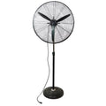 Oscillating 3-Speed 30" Jet Pedestal Industrial Black Height Fan Adjustable