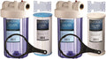 Whole Blue 10" House Transparent Housings Filters Blue Big Carbon ^ & Clear w/Pleated Water Filter Two Sediment