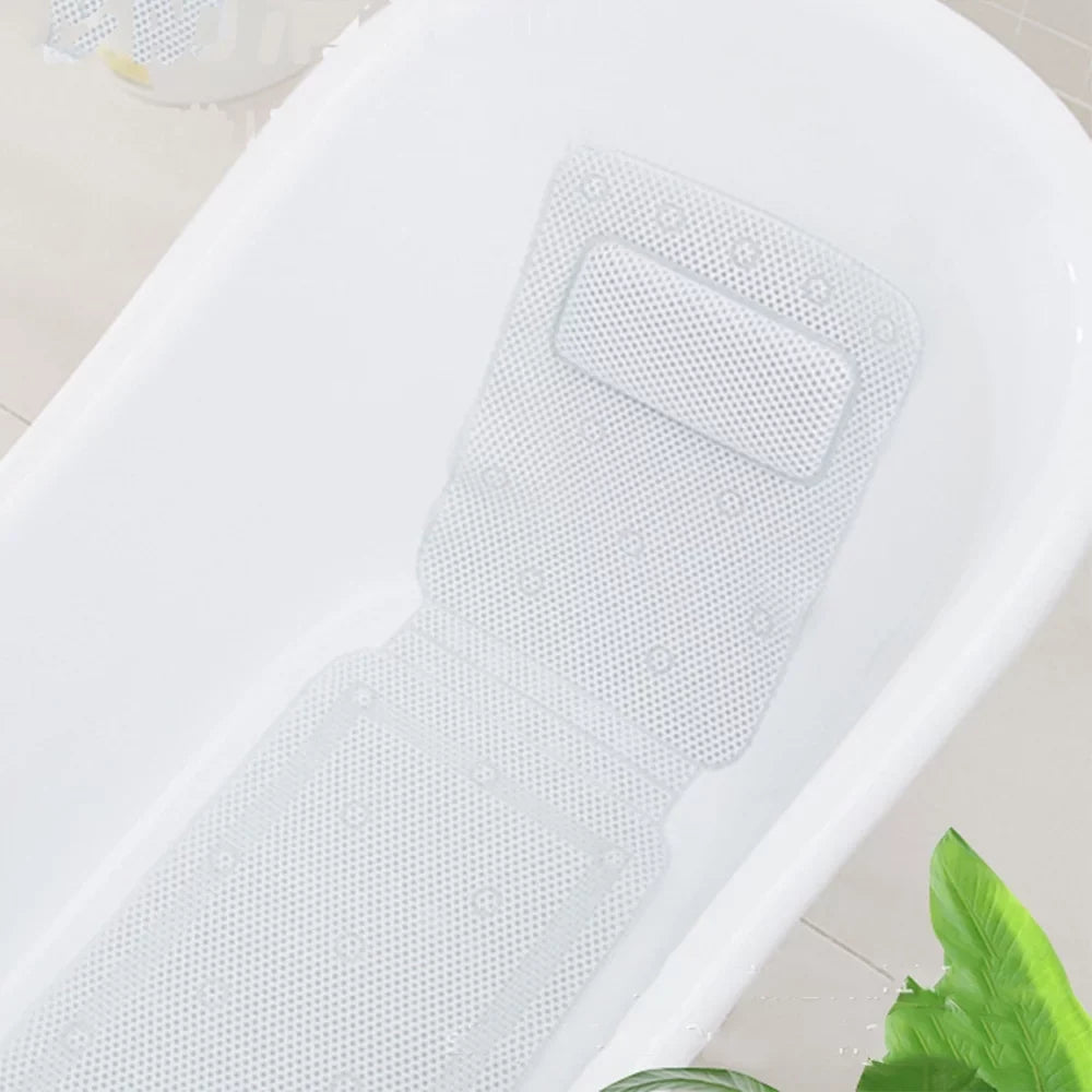 Bathtub inch Cushion, Mat Bath Pillow Gemdeck 49×14 Body Spa Bath Non-Slip Pillow Full