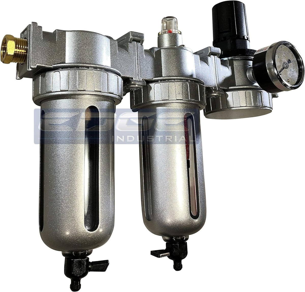 0.01 Modular Air Particulate Drying Filter, Semi Drain, Micron & (3/8" Coalescing Bowl NPT) Air System Regulator Three Filter - Combo Stage Pressure Automatic Air
