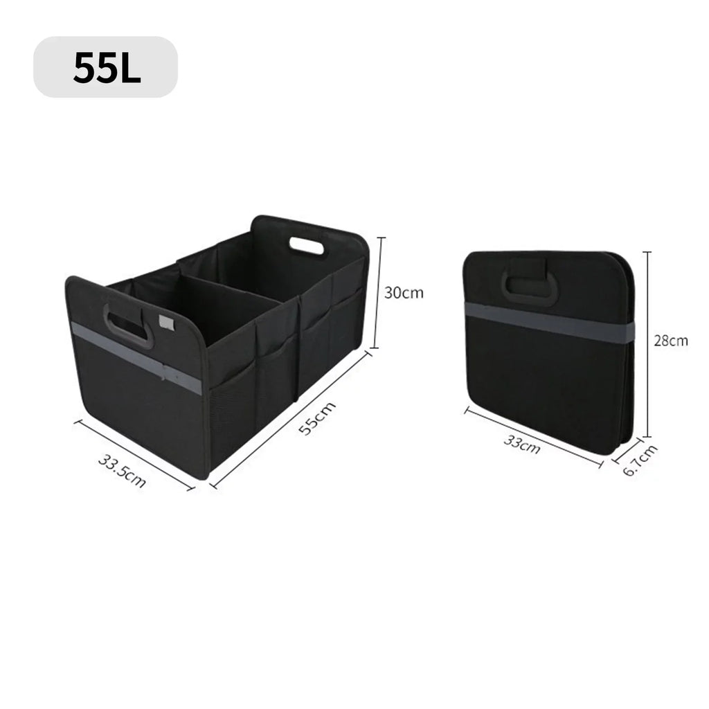 Automotive Car Organizer Folding Car Storage moobody Organizer Oxford Cloth 55L Cargo Box Trunk Car Trunk Box Storage