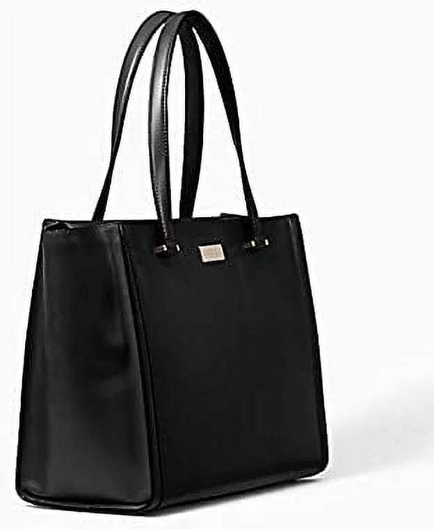 Vita York Court New Spade Regatta Handbag, Black Leather Kate