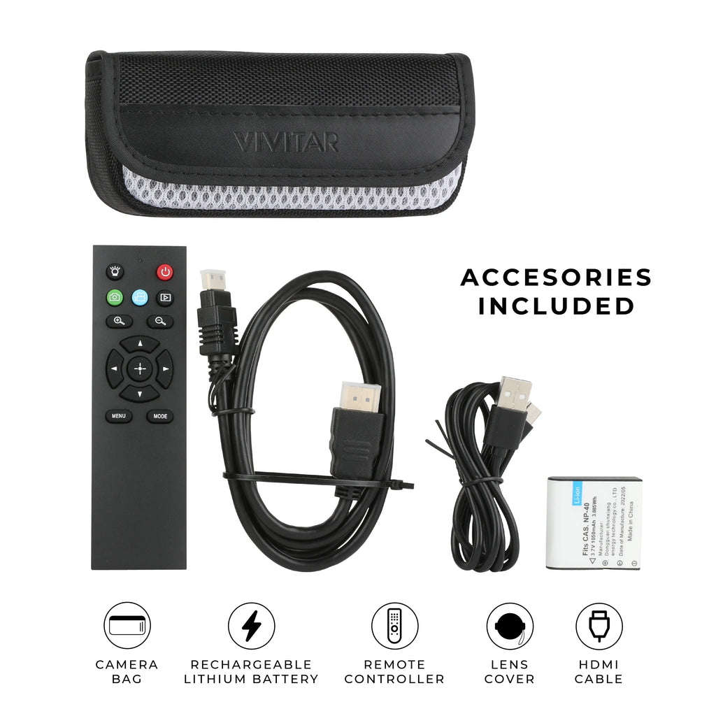 Camera, Vision, Remote Night Control Video Vivitar 4K HD Digital WIFI,