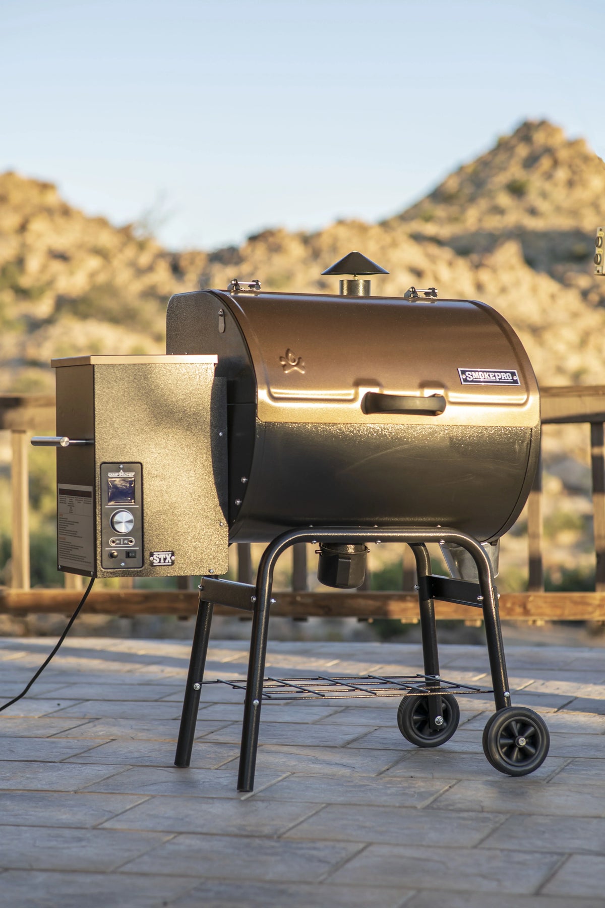 Smoke - Camp Ash Patented PID Smoker Controller Pellet Feature, Cleanout with Chef Grill Temperature 10 Bronze PG24STXB Settings,