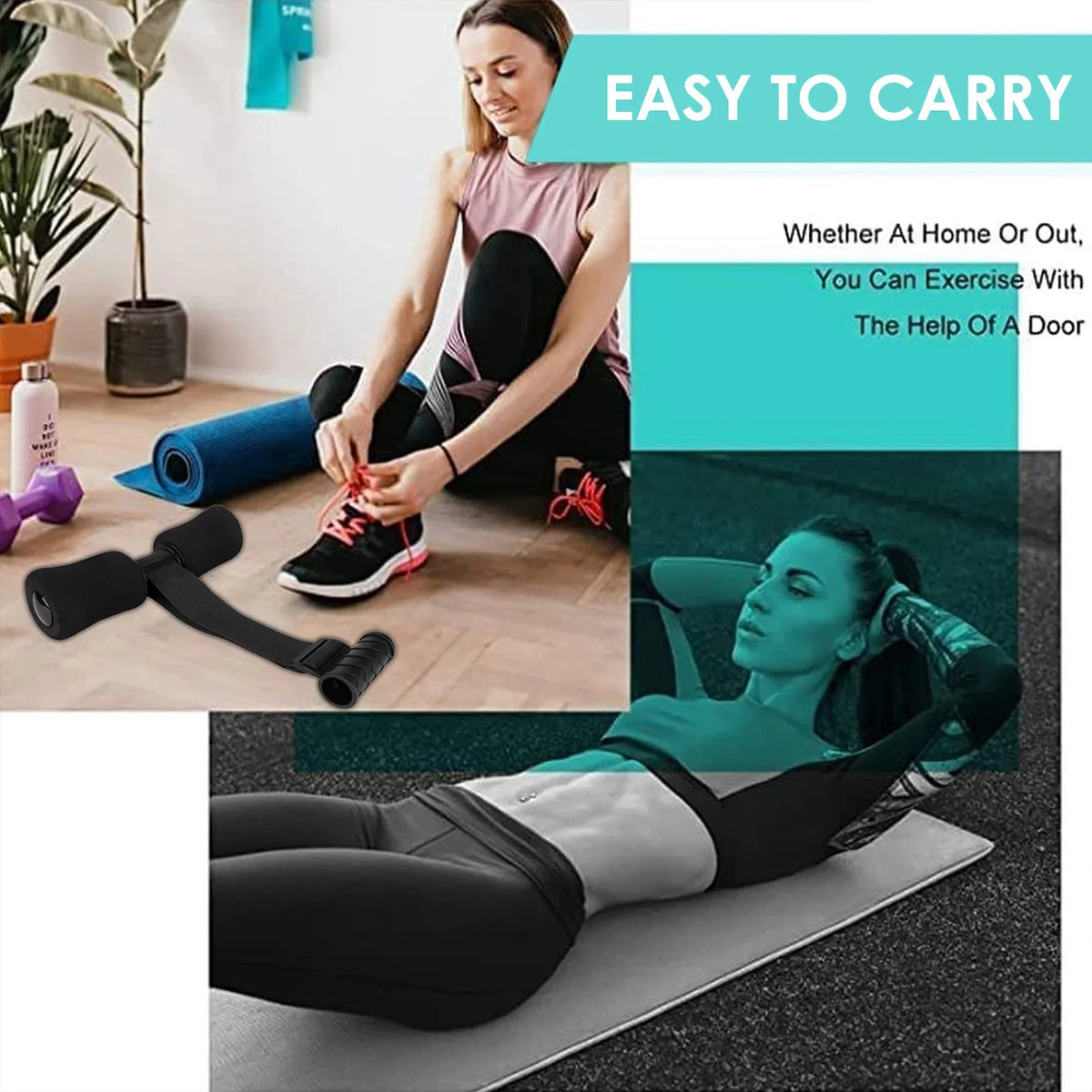 Home Hamstring for - Fitness Bar Travel Workout Padded Nordic Curl Home With
