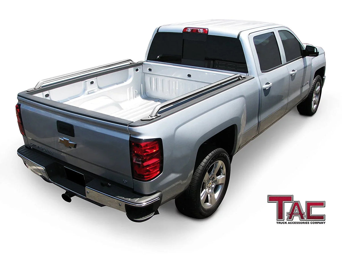 Side Chevy Rails Editions) Accessories 2pcs Sierra Silverado/GMC Bed Steel Denali Bed(Excl. 304 CarbonPro Stainless Standard Truck TAC Rails 6.5ft Fit 2014-2024 1500