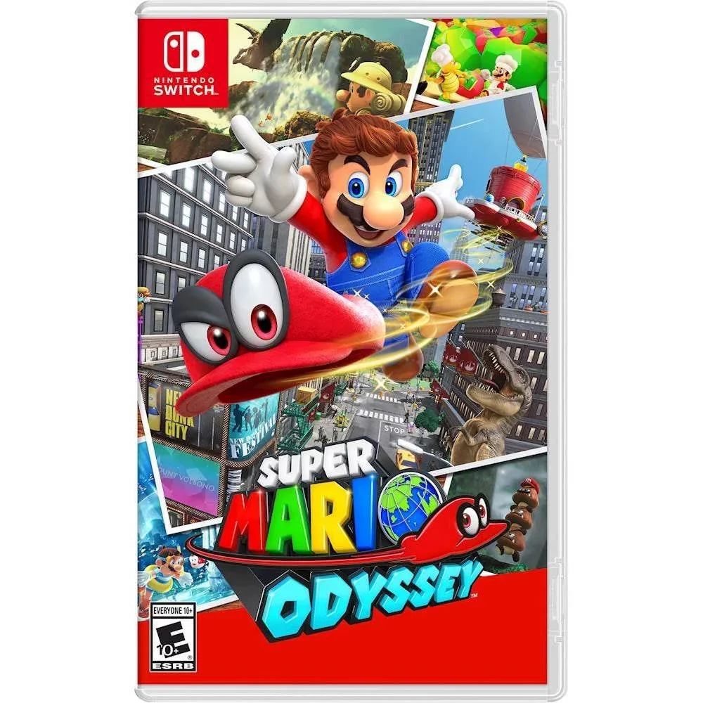 Deluxe and Switch 32GB Blue Case Odyssey Odyssey Game Travel and Bundle: Improved Battery Life Odyssey Nintendo Joy-Con Disc Red Console,Super Mario