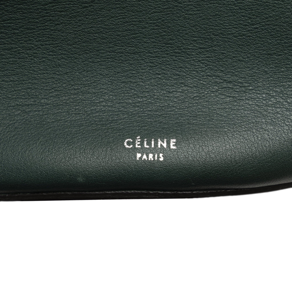 Bag Green (Good) DrawstringBag Pre-Owned Bucket Unisex Calf Bag Big Leather Authenticated Celine Bucket