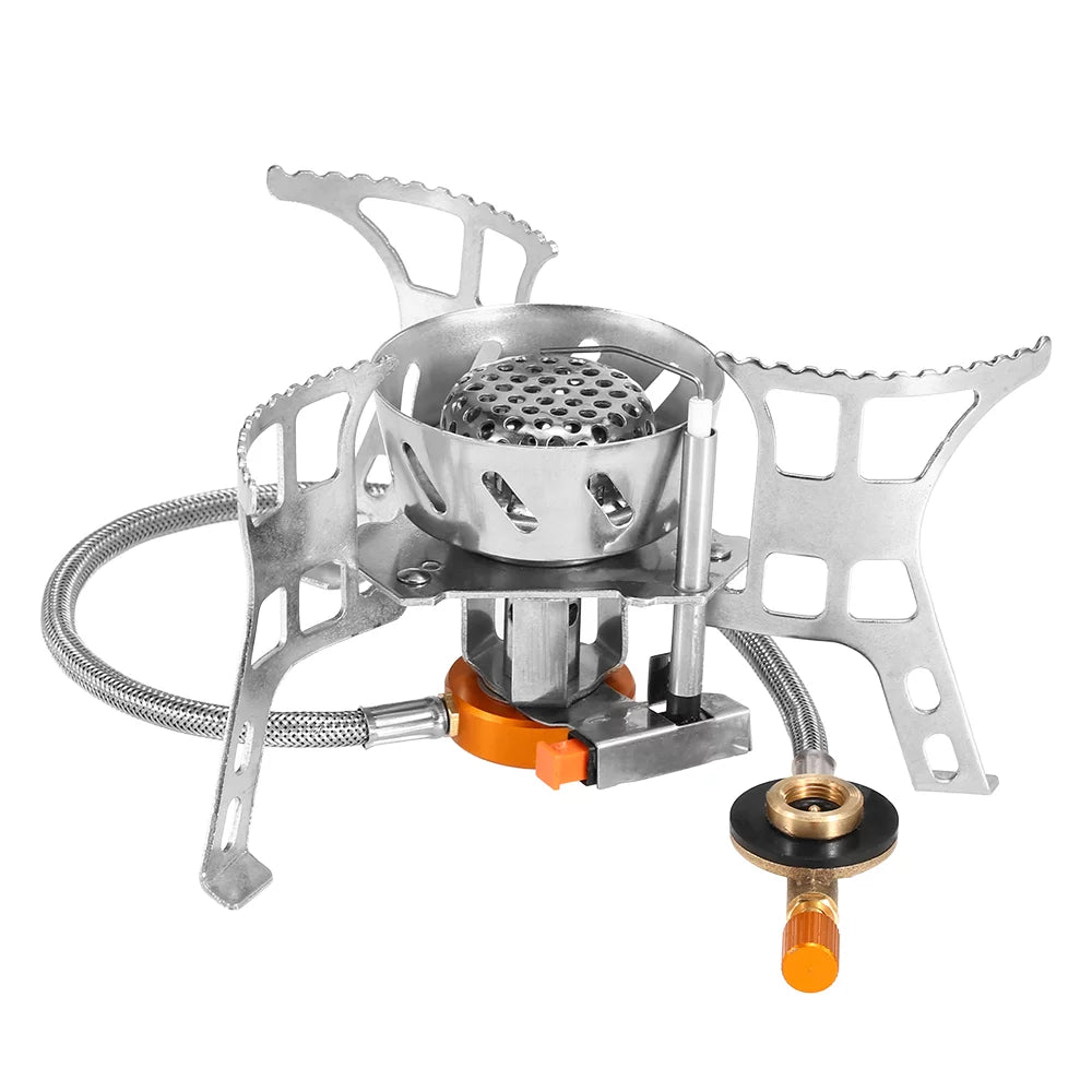 Cooking with Outdoor Dcenta Head Gas Adapter Foldable Split Conversion Camping Gas Portable Windproof
