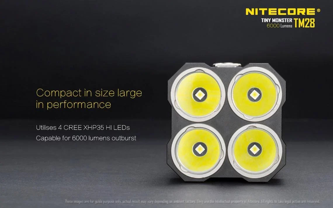 E4K and at -Both or home can Outdoor Searchlight Recharged Flashlight Value go Nitecore the on TM28 Pack: be