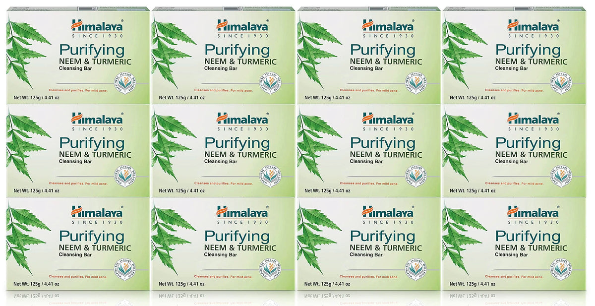 4.41 Purifying Face Cleansing Body Clear For And Oz, 12 Neem Turmeric Bar, And Pack. Soft & Soap Skin, Himalaya