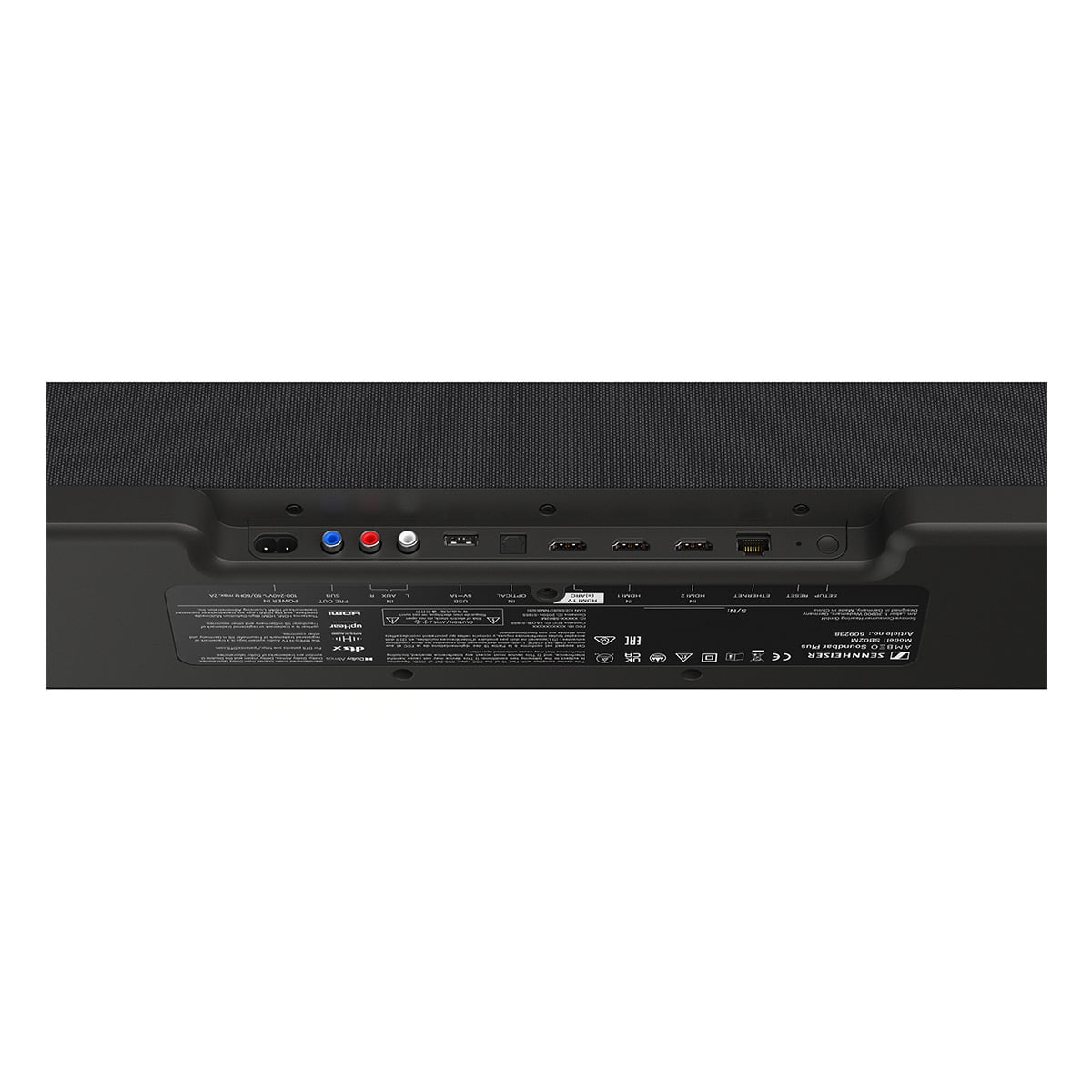 Wireless Subwoofer Sennheiser with with Atmos 350W DTS:X with Soundbar Channel Sub Bluetooth 8in Dolby Plus Soundbar and 7.1.4 AMBEO Ambeo