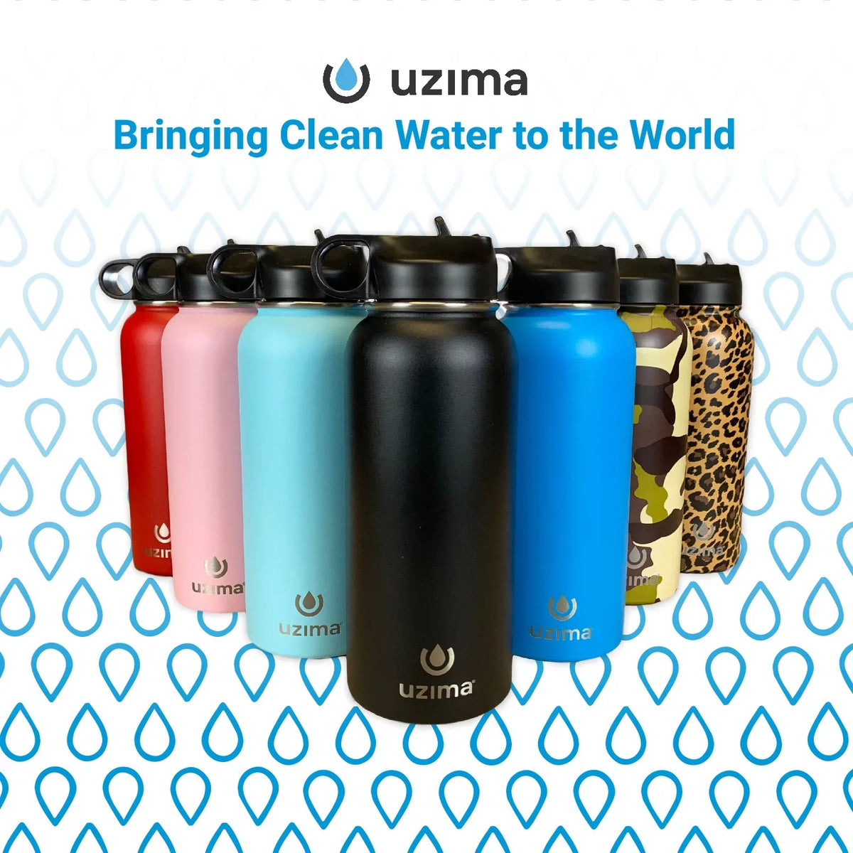 Stainless Steel Z-Source (Camo) Purification Go. Bottle Travel. Hiking, Camping, Water Exterior. Backpacking, for the Water Uzima Double-Walled Large and 32oz with Capacity on - Filtered
