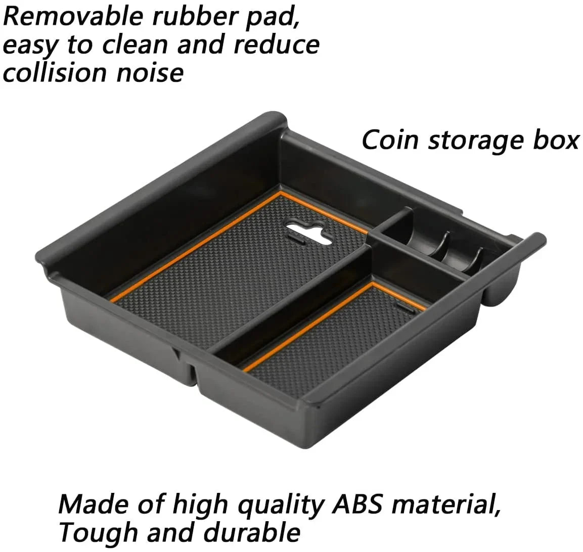 Material Console Compatible 3rd 2023 Insert 2016-2019 Armrest Box Accessory Tacoma Center 2020 2021 Organizer Tray Toyota with 2022 EDBETOS Gen ABS Trim) (Orange