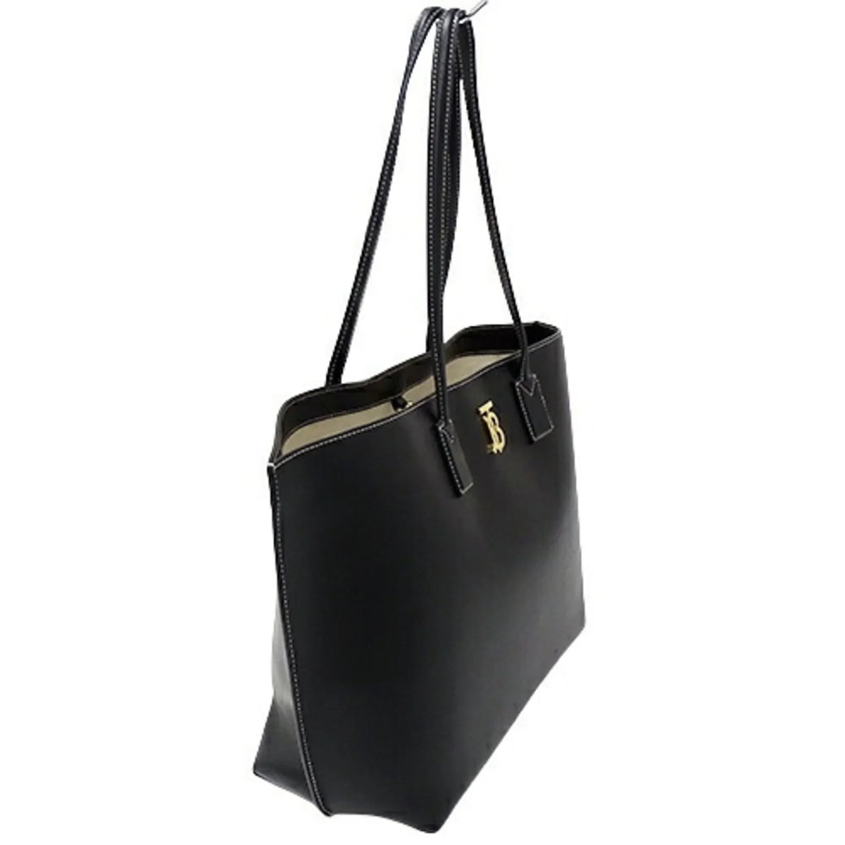 (Good) leather bag Burberry shoulder ladies tote BURBERRY 8052726 Pre-Owned black