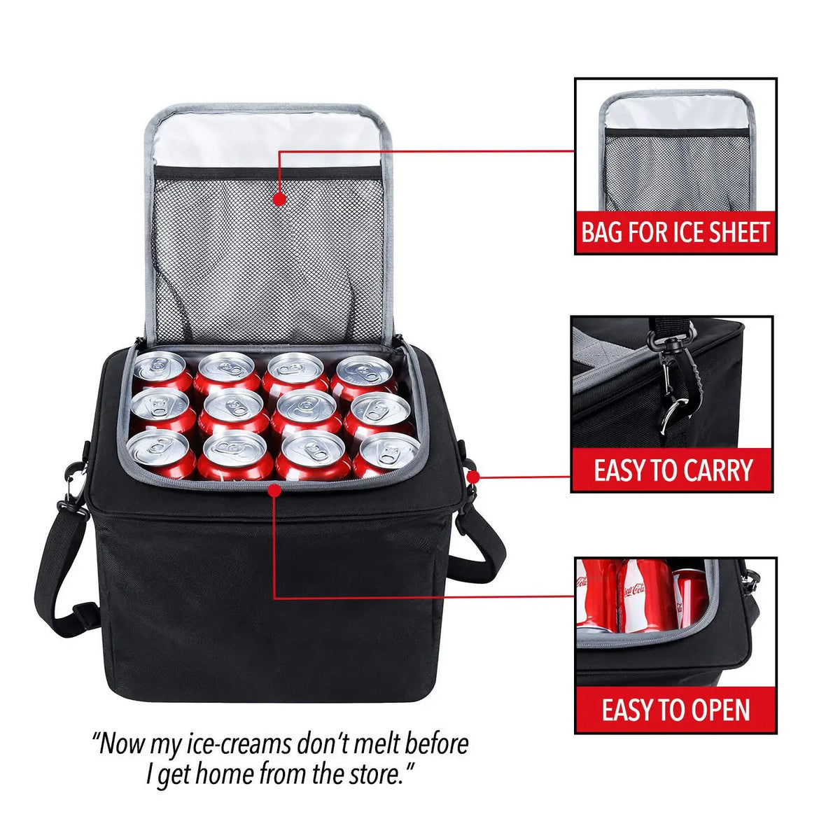 Car 5-in-1 2 Organizer - Cooler Lid, Cargo D and Tie-Down SUV - with Black Storage Solution Collapsible Foldable Insulated Glamor Leak-proof & Dividers, Bag with Straps Trunk Removable