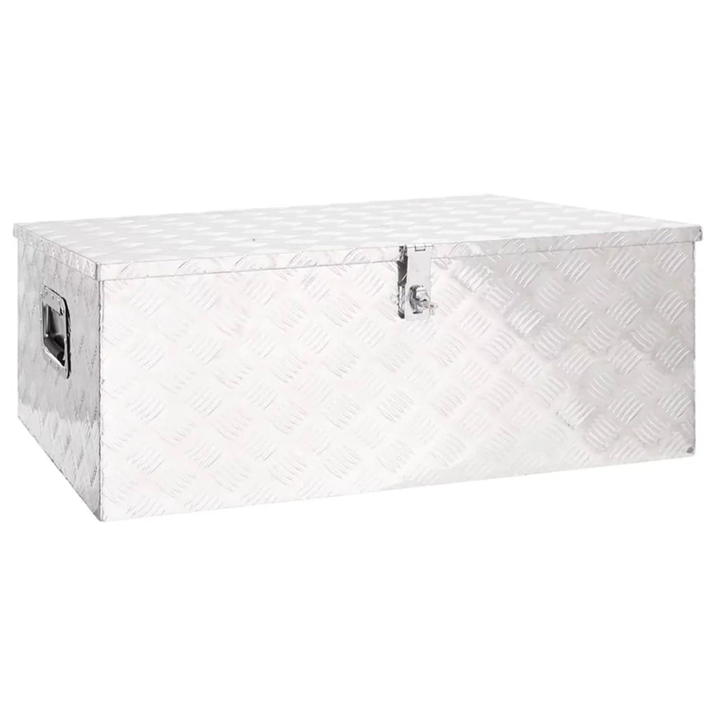x x Box x x Garage, 39.4 Toolbox Silver Storage Vehicle, Case Trailer 21.7 W Aluminum Box H) Truck Camping for Trip Lockable Anself Inches Underbody Tool (L Organizer 14.6