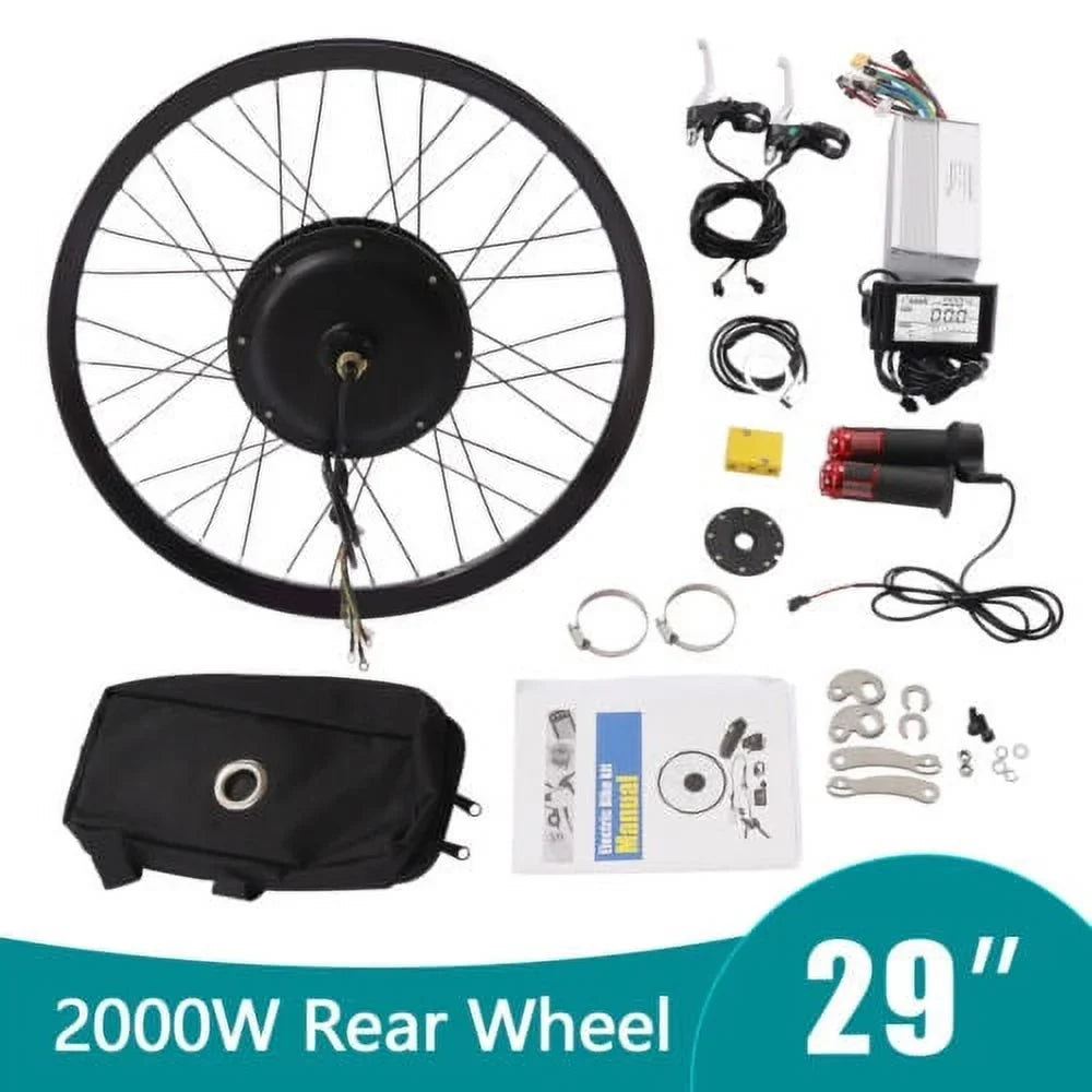 Conversion Rear 560rpm Electric 29" 2000W Wheel Motor 72V Bicycle E-Bike Kit