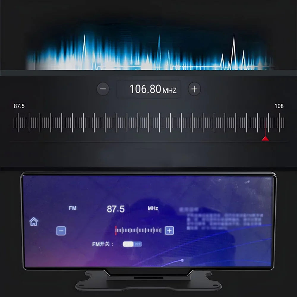 WiFi, DVR Dash 10.26 Carplay Auto Dash & Hands-Free Front Loop Recorder, Inch G-Sensing, Android Rear for Camera 4K Driving Recording, Calling Touchscreen,