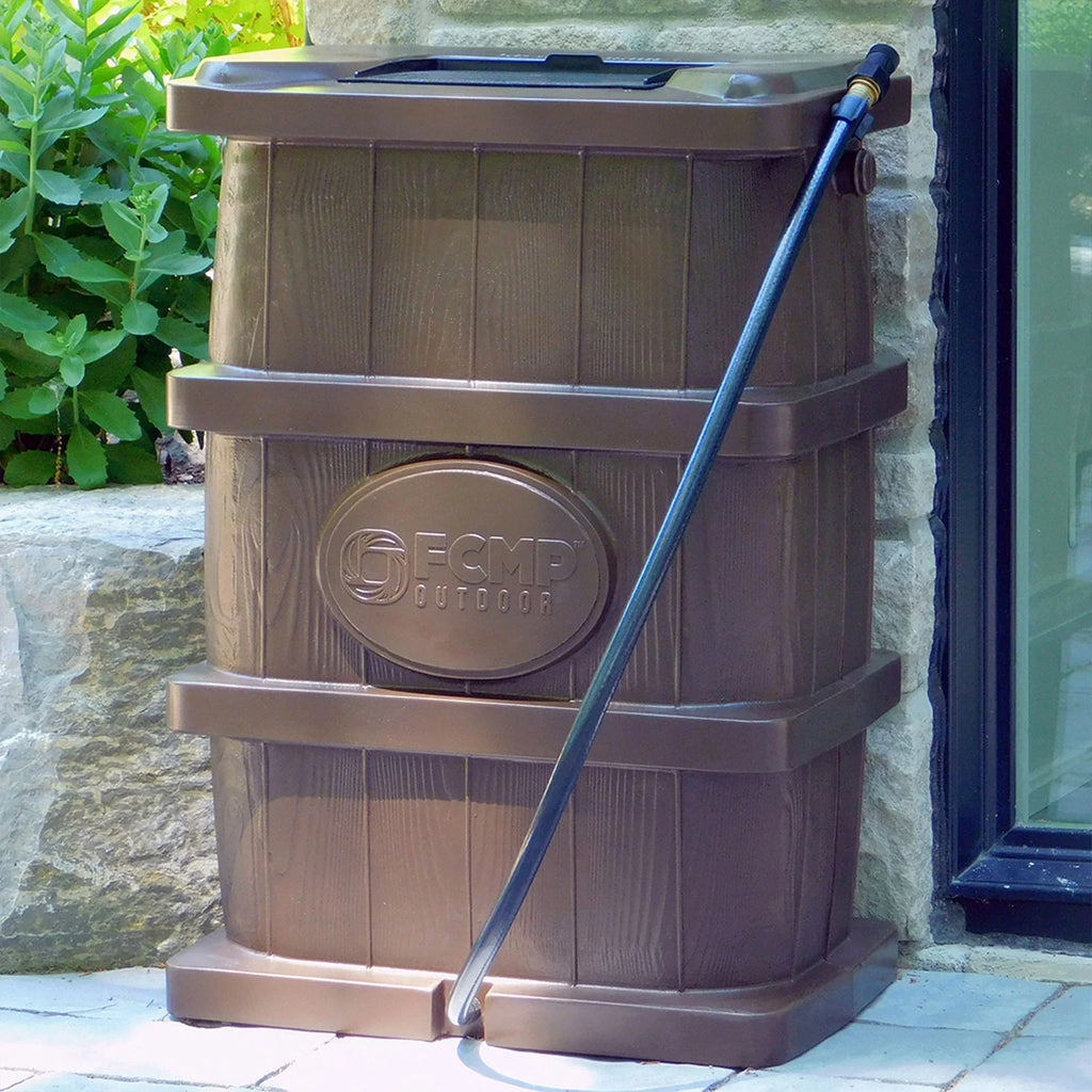 Grain Outdoor 45 Catcher Wood Barrel, WG4000 Rain Water Gallon FCMP Brown