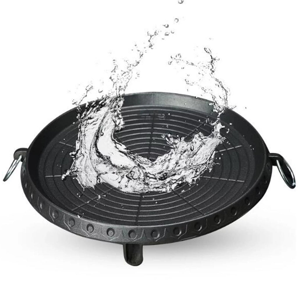 Outdoor Grill Smokeless Camping BBQ Pan Picnic Tray Portable Induction Household Indoor Lightweight Frying