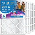 Furnace Made AC by Pack Air Electrostatic HVAC Comparable Air to Premium Filter MPR Filters FILTERS Filter AIR. AIRX 14x25x1 Conditioner WICKED 1500 FPR 14x25x1 & USA - 6 13 2200 MERV CLEAN 9 Pleated