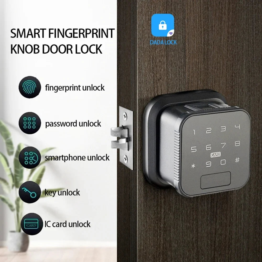 Door Smart Electronic Lock Handle with Lock Compatible Door Fingerprint Fingerprint Lock Walmeck Lock Lock with Door Smart Keypad Lock Deadbolt Lock Door DADA