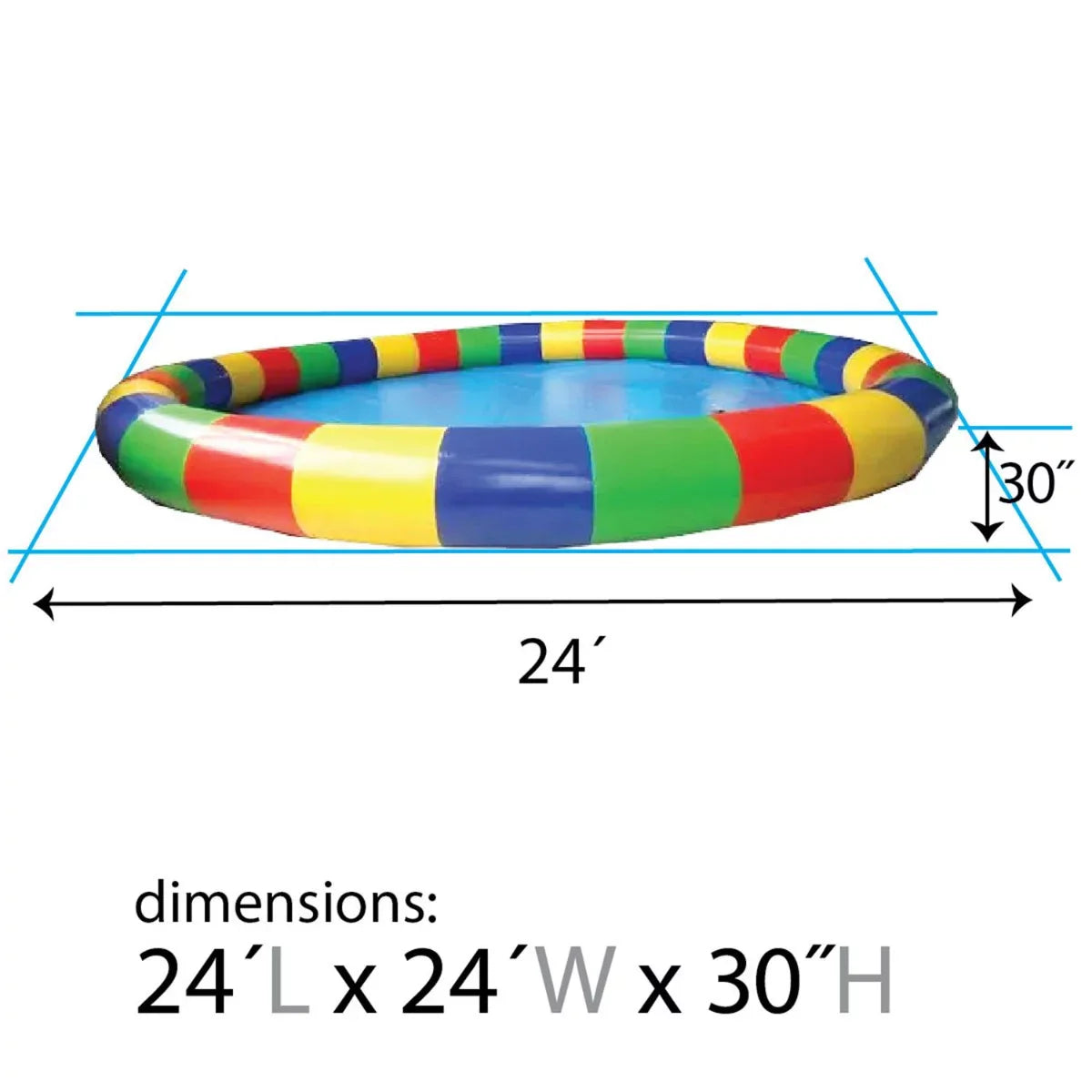 Inflatable TentandTable Blower, Pool Zorb Ball with round 24 FT