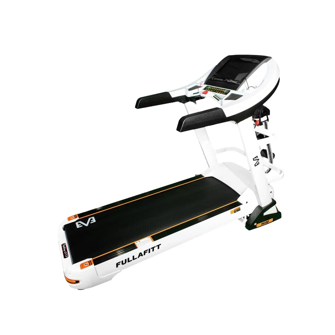 Preset Wide Board Monitor, by Folding 4.5HP, Grip, Speakers, Belt, Running LED Pulse Best Pressure Massage Programs, Bluetooth, FULLAFITT, Treadmill Free World
