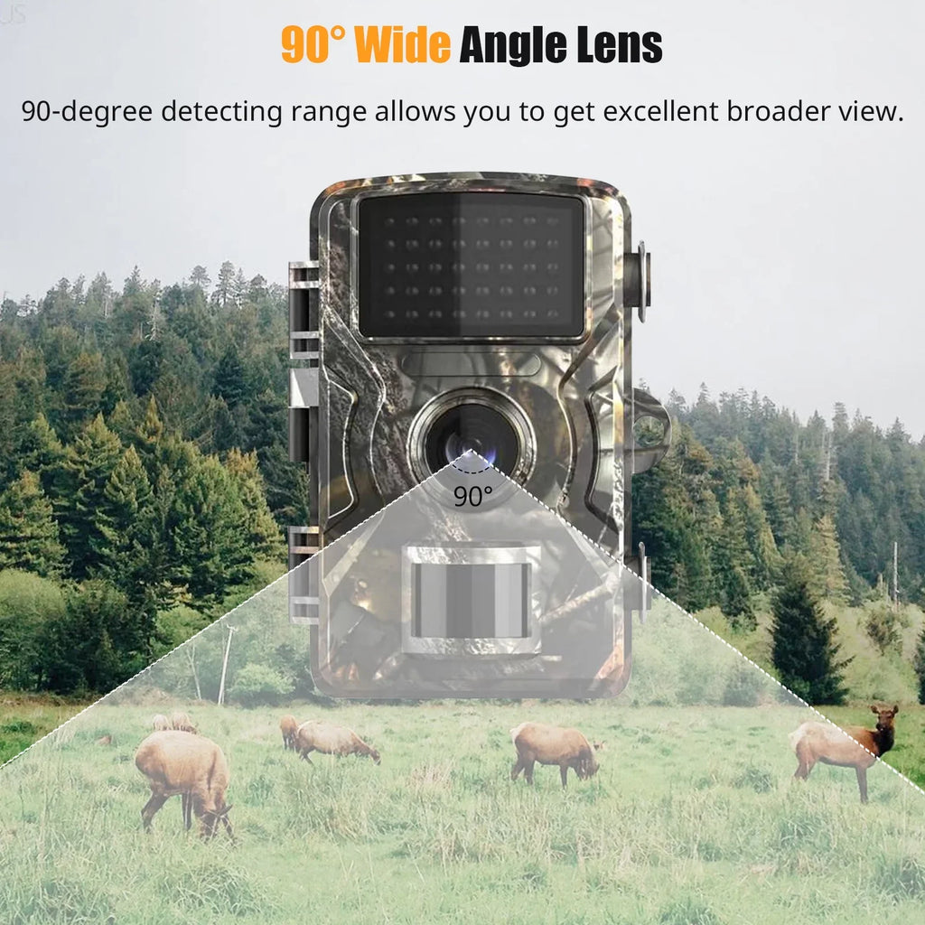 Dadypet Game Trail for Wildlife, IR Color Camera Motion Home and 2.4'' TFT 1080P Waterproof, Night Vision, Detection, Use and Farm, IP66 with Display