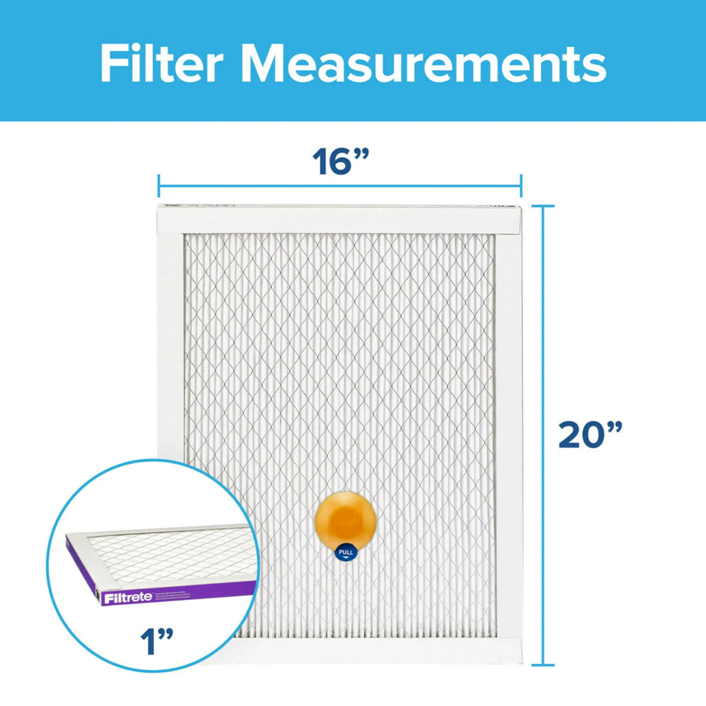 Filters MERV Filtrete Virus Smart 16x20x1, Air Furnace 4 Viruses, 1500 MPR, Filter, 12, Captures Bacteria, by Allergen, 3M, Bacteria & and Allergens, HVAC