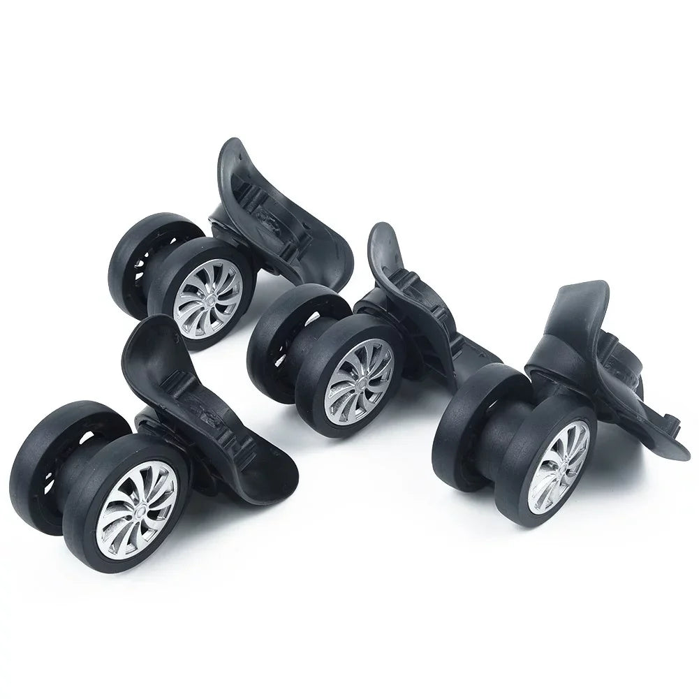 Suitcase Universal Yuri Wheels Luggage Wheel 4 Replacement Swivel Black Set