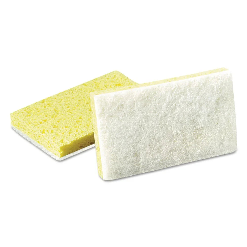 in. in. Scotch-Brite 3.6 6.1 PROFESSIONAL Thick Sponge in. x Yellow/White Scrubbing 0.7 #63 63 Light-Duty - (20/Carton)