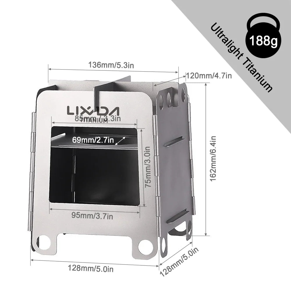 Pocket Lixada Stove Outdoor Stove Wood Pocket Buzhi Stove Portable Picnic. Stove furnace,Wood StoveTubbek Huiop