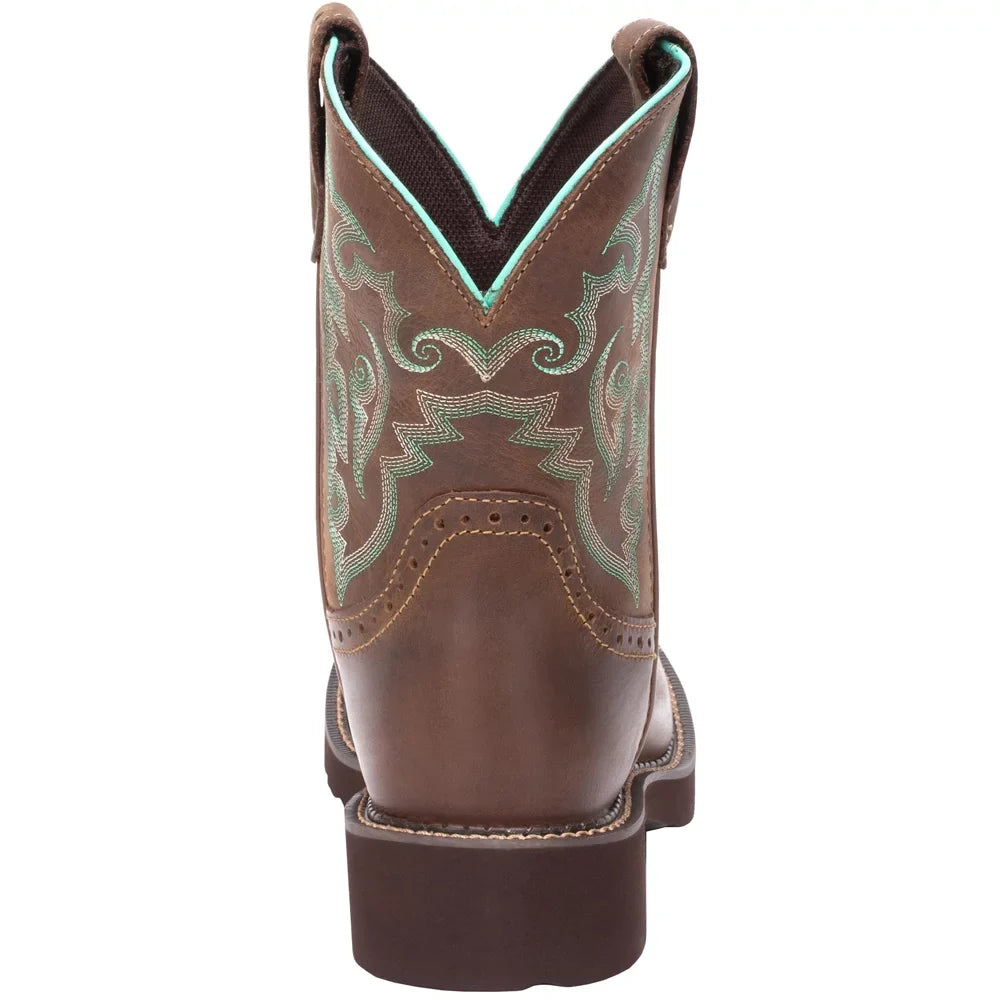 Boots Mid Heel Round Calf Toe Casual Justin 1-2" Low Gemma Boots Womens