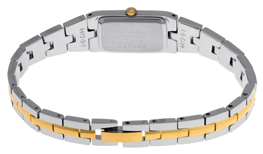 Seiko Stainless Dial - Ladies' & Watch - Women's - Bracelet SZZC40 Gold White